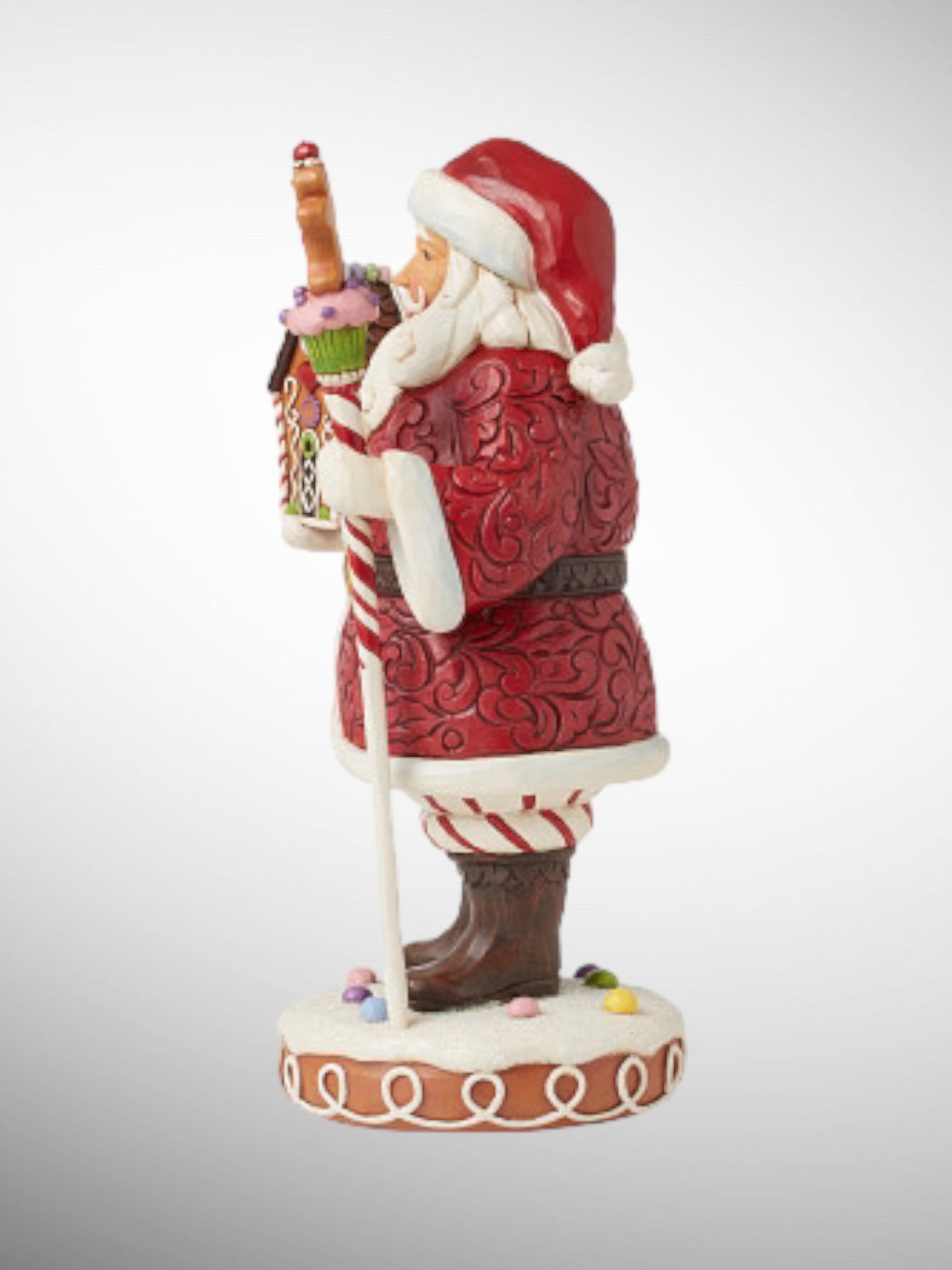 Jim Shore Gingerbread Christmas - Have a Sweet Christmas Santa Staff Figurine